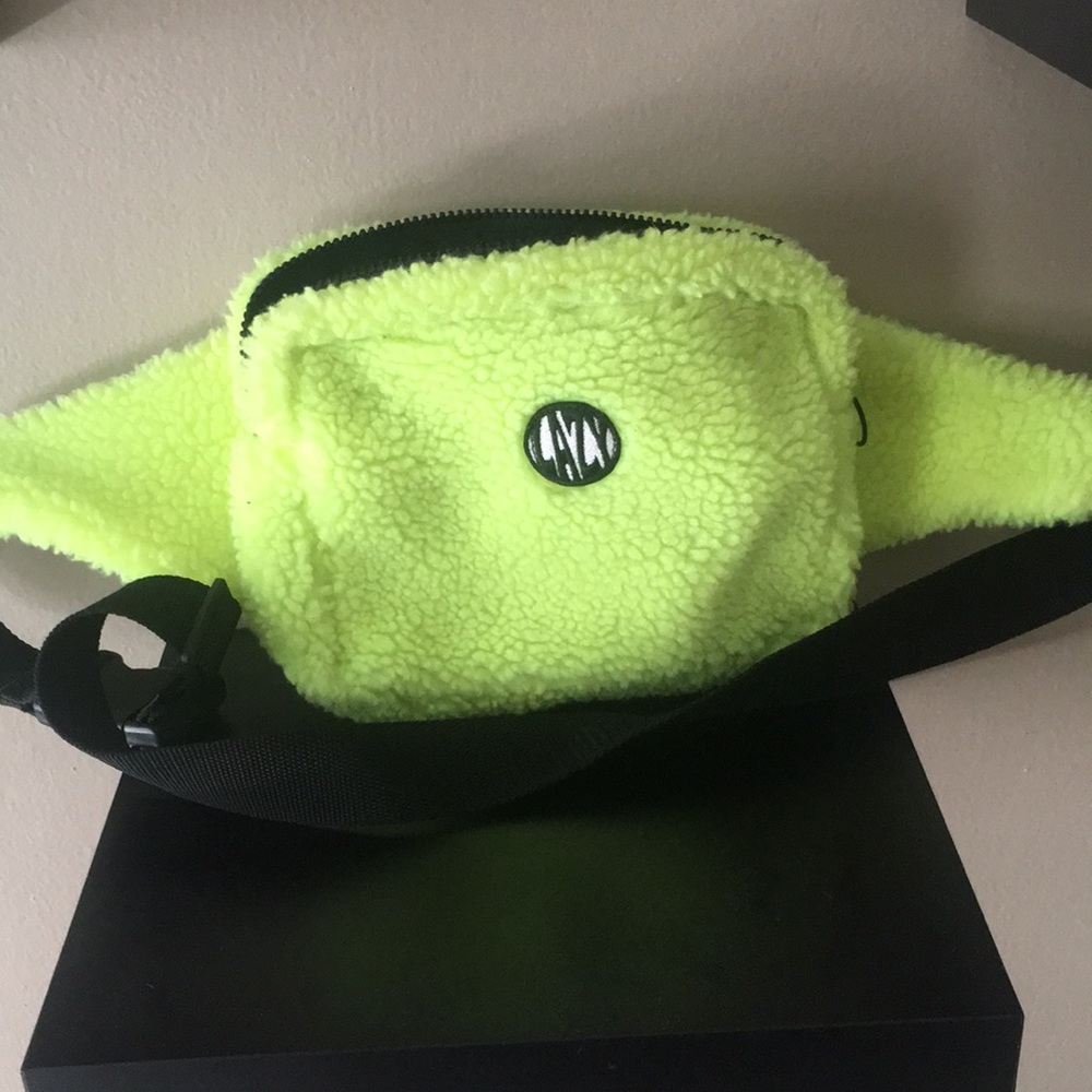 Lazy Oaf neon fuzzy fanny pack